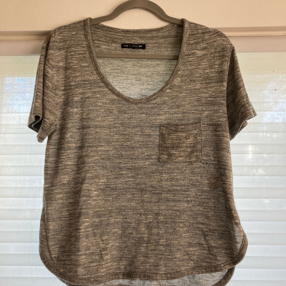 Rag & Bone grey pocket tee shirt size small